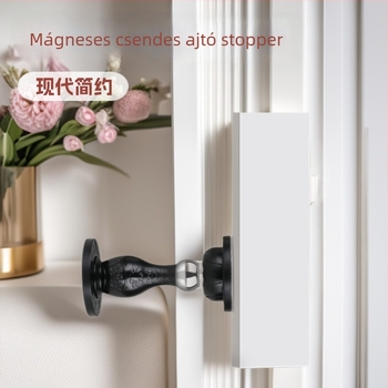 Fúrás nélküli mágneses ajtó stopper, szilikon gumi, falra szerelhető, csendes, hálószoba és fürdőszoba