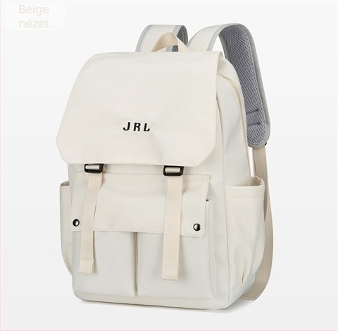 Japán stílusú flip fedeles hátizsák, nagy kapacitású 20–35 L, nylon anyag, ívelt vállpántok, mintázat betű