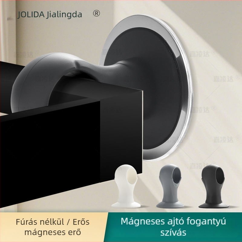 Fali ajtófogantyú szívóval, XP-mini modell, szilikon, modern egyszerű dizájn