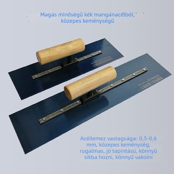 Gletkés vastagított acél pengével falak glettelésére és javítására