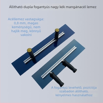 Gletkés vastagított acél pengével falak glettelésére és javítására