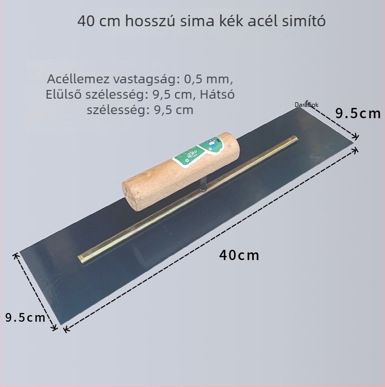 Gletkés vastagított acél pengével falak glettelésére és javítására