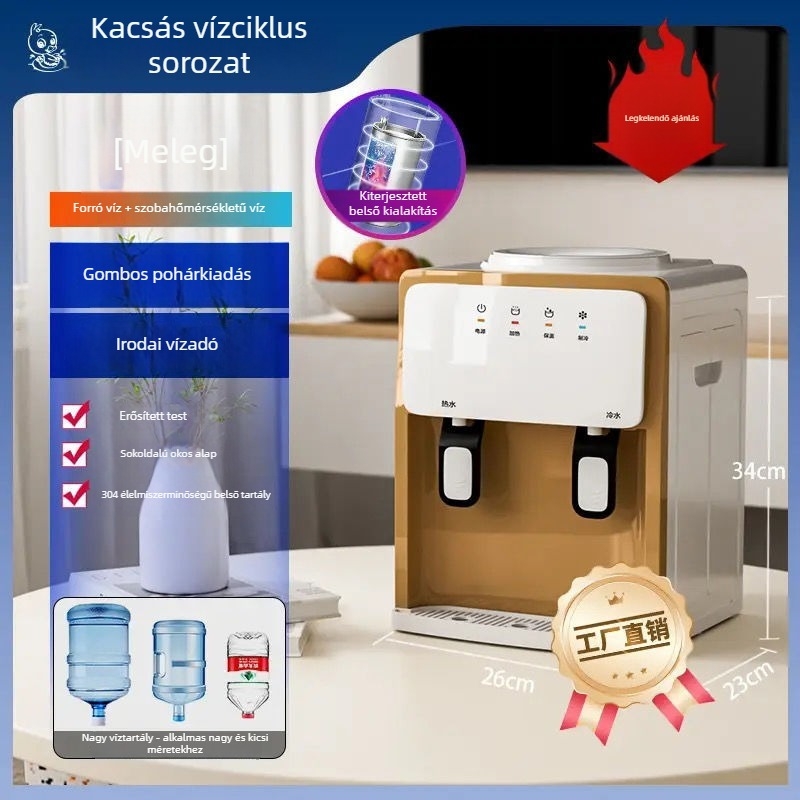 Asztali vízadagoló, egycsatornás hűtési típus, hálózati áramellátás nélkül, Engedélyszám [2023]-05-s0337