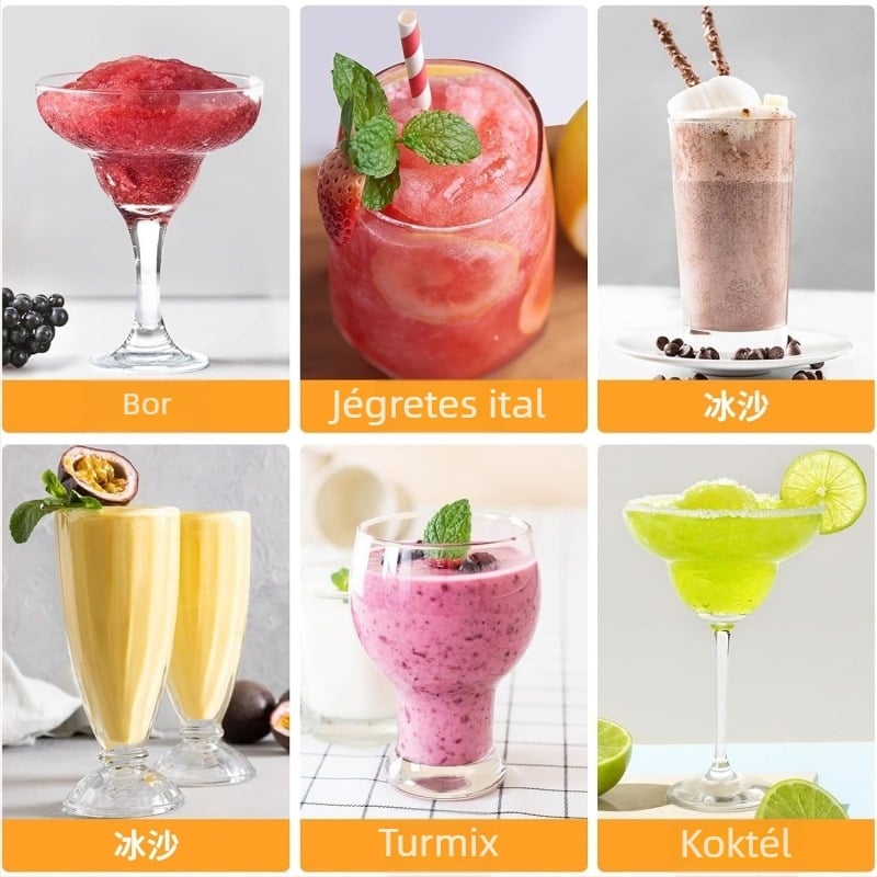 Jégkészítő készülék smoothie-készítéshez, 1.8 L kapacitás, 240 W teljesítmény, érintéses működés, 4–5 személyre