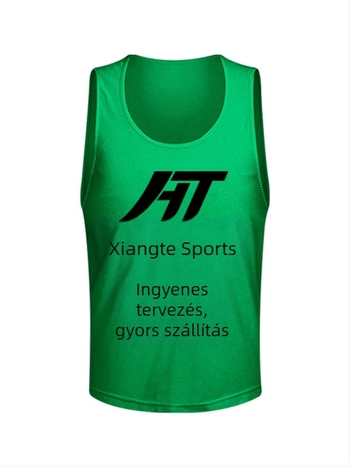 Személyre szabott hálós anyagú futball-edzés mezek, csapatépítő eseményekhez és önkéntes csoportok számára, reklám pólók