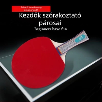 Bevezető játékosoknak szóló asztalitenisz ütő szett – kétoldalas gumi, Long-Glue gumi, PE penge, testre szabható logó