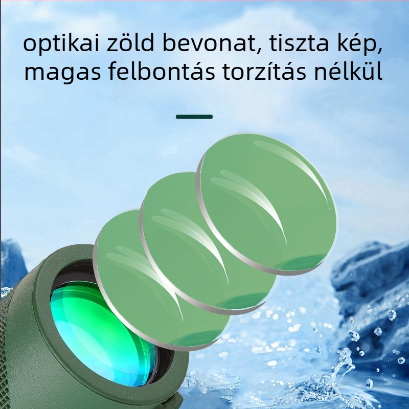 Monokuláris távcső 10×, hordozható, kültéri madármegfigyeléshez és fényképezéshez, látómező 211 m/1000 m
