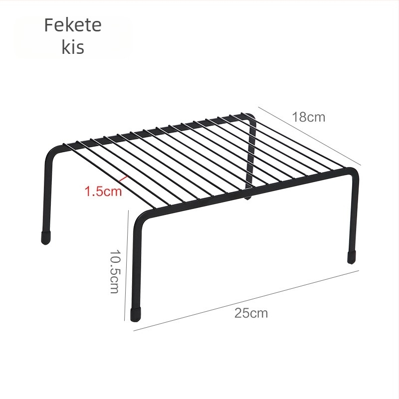Kétrétegű vasból készült konyhai tárolópolc, falra szerelhető, edények és eszközök leeresztésével, többfunkciós, modern minimalista stílus