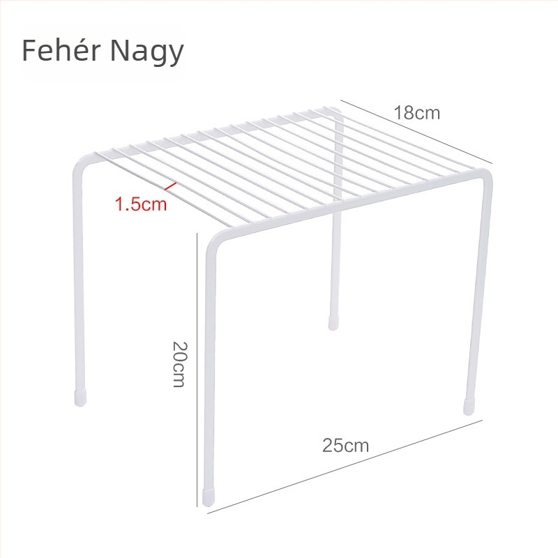 Kétrétegű vasból készült konyhai tárolópolc, falra szerelhető, edények és eszközök leeresztésével, többfunkciós, modern minimalista stílus