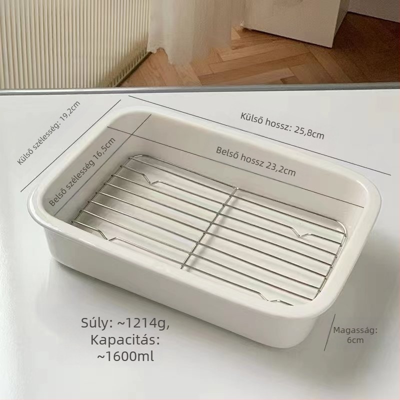 Porcelán sütőedény, mikrohullámú sütőben használható, modern minimalist stílus.