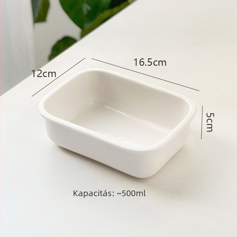 Porcelán sütőedény, mikrohullámú sütőben használható, modern minimalist stílus.