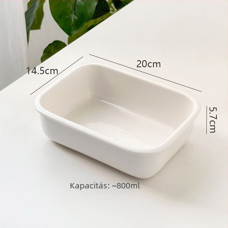 Porcelán sütőedény, mikrohullámú sütőben használható, modern minimalist stílus.