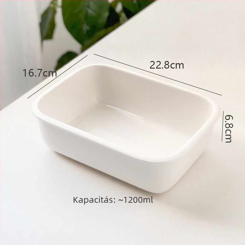 Porcelán sütőedény, mikrohullámú sütőben használható, modern minimalist stílus.