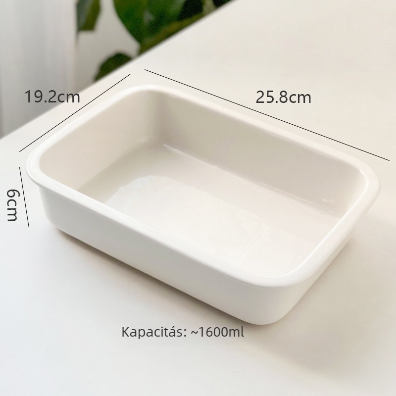 Porcelán sütőedény, mikrohullámú sütőben használható, modern minimalist stílus.