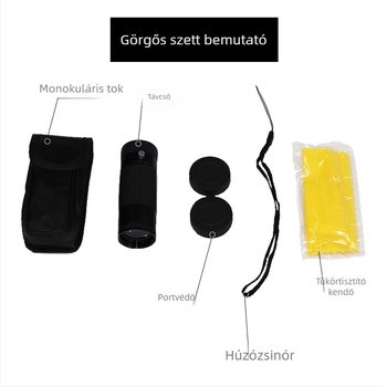 Monokuláris teleszkóp 4x nagyítással és testreszabható feldolgozással