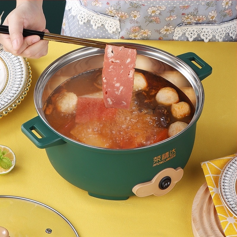 Elektromos hot pot | 800 W | kapacitás 2–3 L | belső tál rozsdamentes acélból | műanyag külső | nyomógombos vezérlés