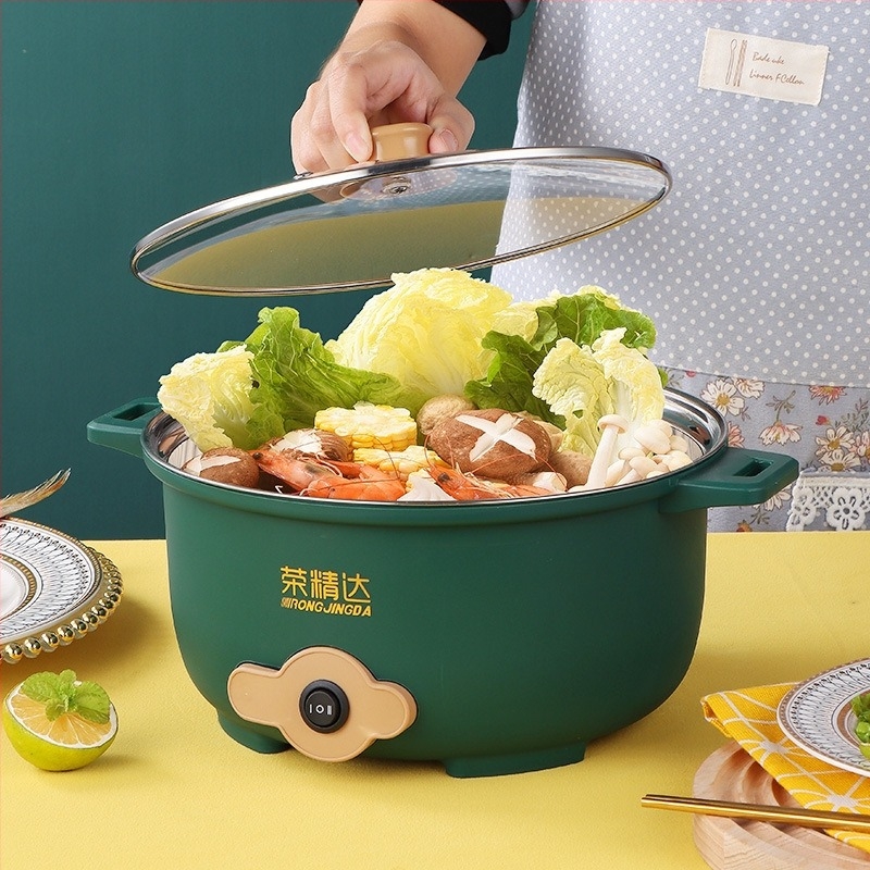 Elektromos hot pot | 800 W | kapacitás 2–3 L | belső tál rozsdamentes acélból | műanyag külső | nyomógombos vezérlés