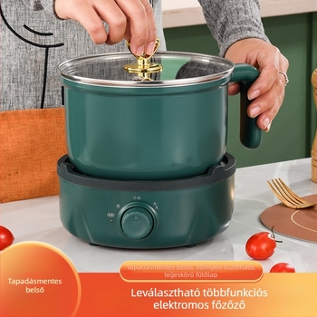 Mini elektromos forrófazék | 800W, 1–2 L kapacitás, Rozsdamentes acél belső edény, 8 cm mélység, Mechanikus vezérlés