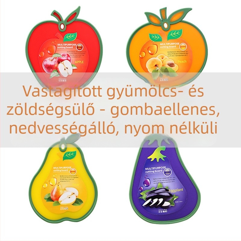 Kétoldalas gyerekeknek szánt vágódeszka gyümölcsökhez és zöldségekhez, műanyagból készült, otthoni használatra, kis bababarát vágódeszka