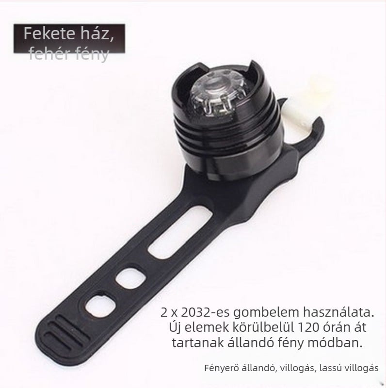 Kerékpár hátsó lámpa éjszakai kerékpározáshoz, pántos rögzítés, USB-A töltés, 150 mAh kapacitás