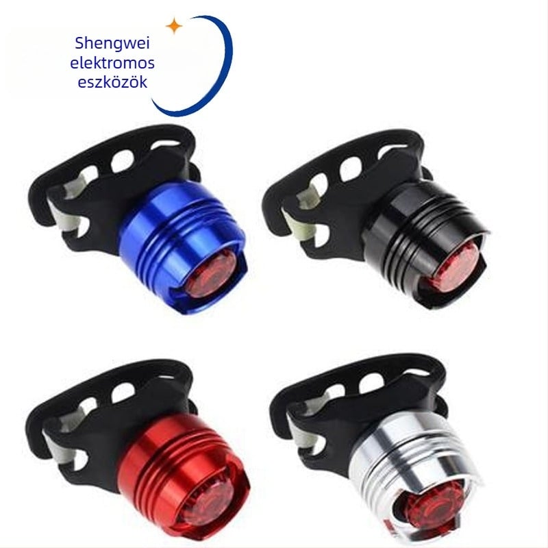 Kerékpár hátsó lámpa éjszakai kerékpározáshoz, pántos rögzítés, USB-A töltés, 150 mAh kapacitás