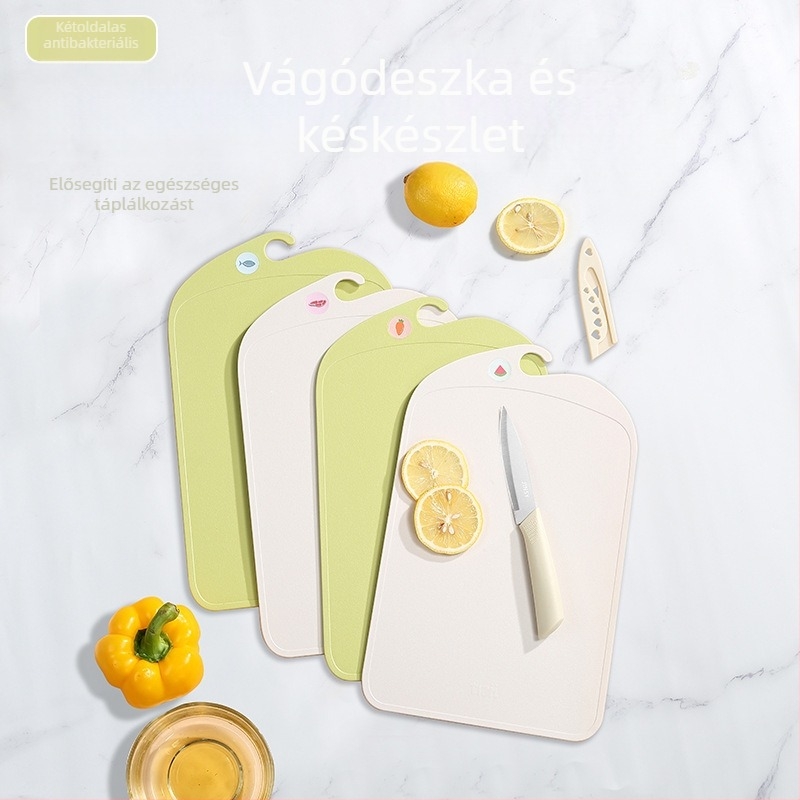Élelmiszer-minőségű műanyag vágódeszka, kétoldalas, otthoni használatra