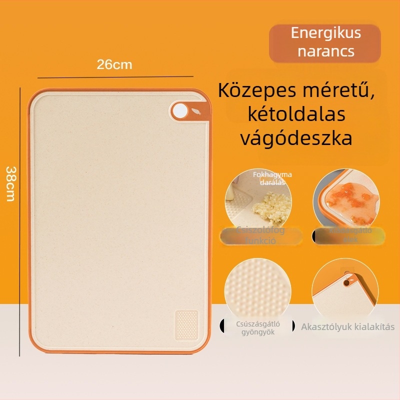 Konyhai műanyag vágódeszka készlet – többfunkciós vágódeszkák hús és gyümölcs számára