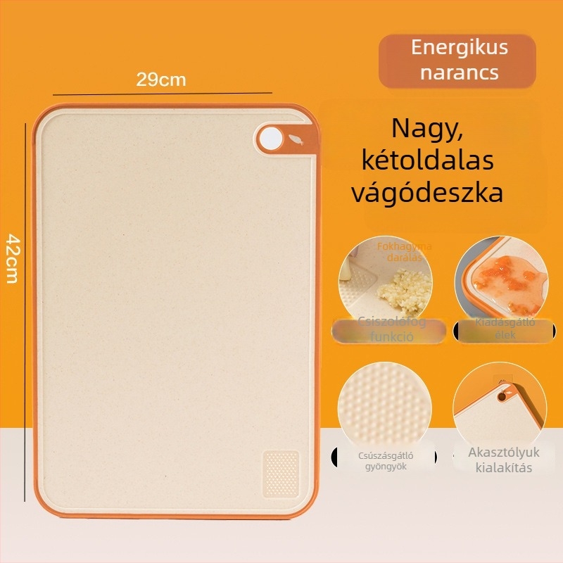 Konyhai műanyag vágódeszka készlet – többfunkciós vágódeszkák hús és gyümölcs számára