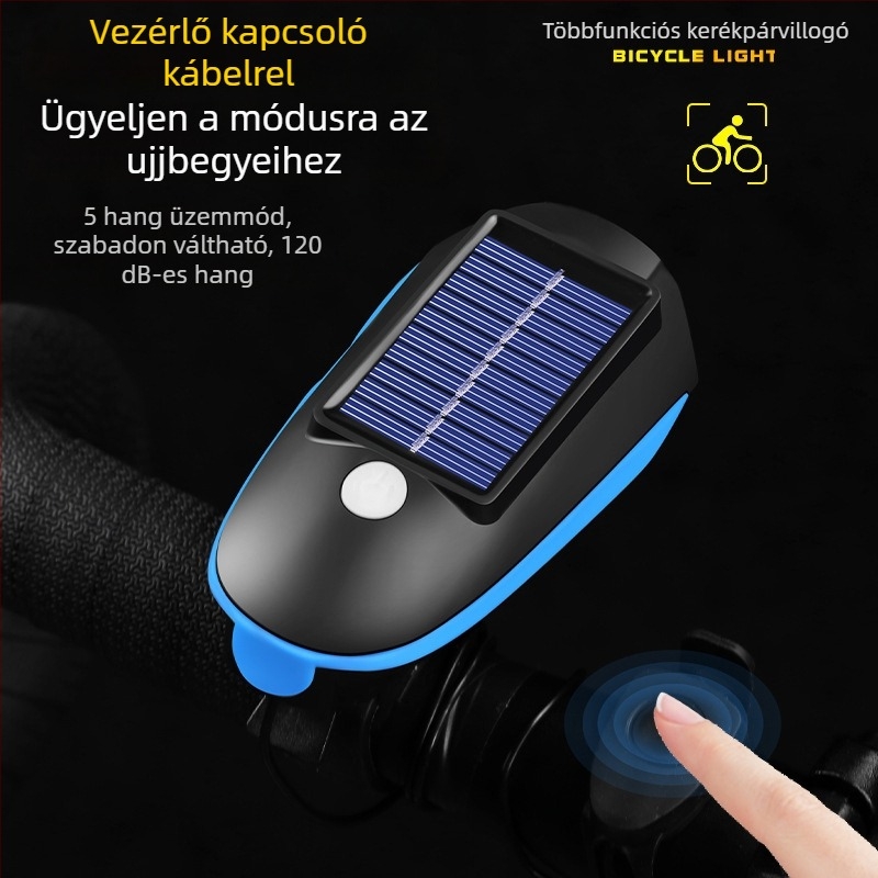 Yuuisd Joyue Napelemes USB-töltésű kerékpár elsőfénye, MTB éjszakai használathoz