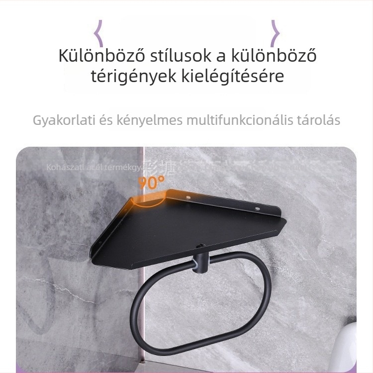 Fali fürdőszobai kiegészítők készlet: törölközőtartó rúd, törölközőgyűrű és ovális tárolópolc; rozsdamentes acél, 10 kg teherbírás, egy rétegű kialakítás, csúszásmentes, forgatható, levehető, magasságban állítható, korrózióálló