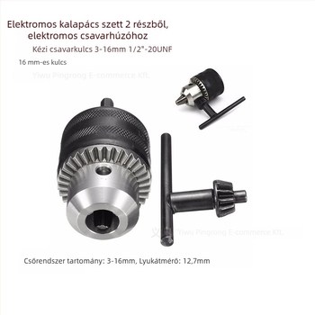 Réz fúrótok-adapter ütvefúróhoz, négyszögletes és kerek szárú