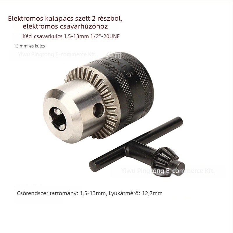 Réz fúrótok-adapter ütvefúróhoz, négyszögletes és kerek szárú