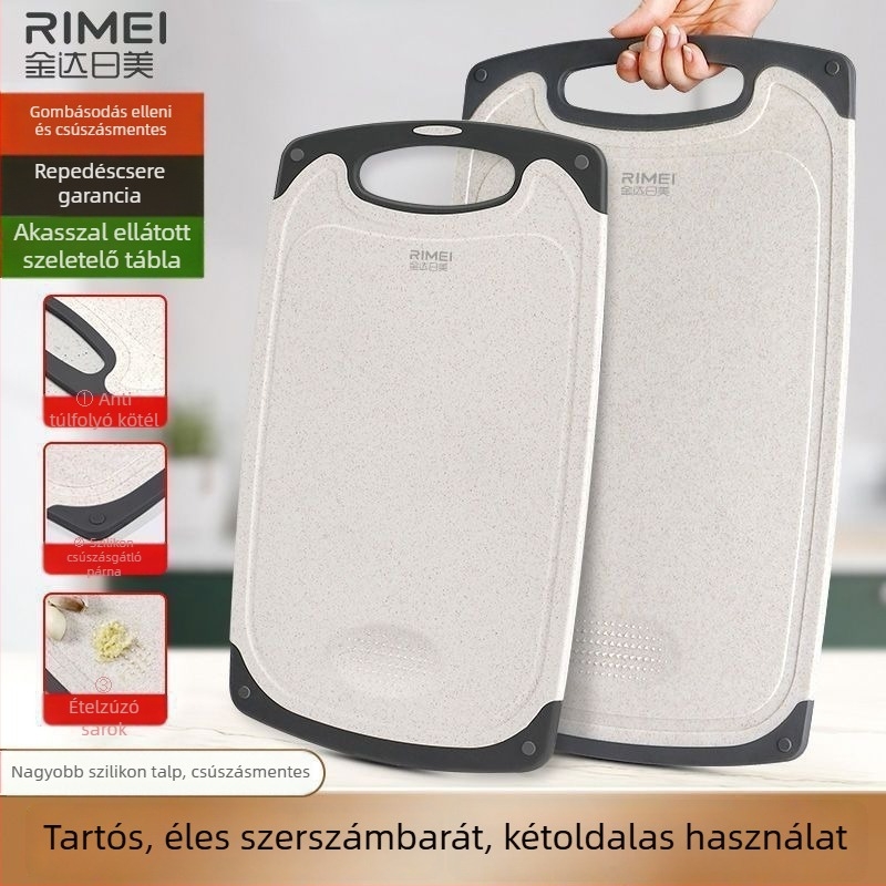 Búzaszalmából készült vágódeszka – háztartási, hordozható; márka Jin da ri mei; anyag: búzaszalmából készült; bevezetés: 2025; csomagolás: alap