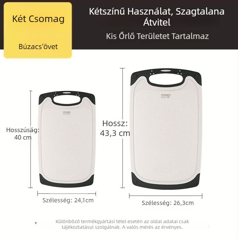 Búzaszalmából készült vágódeszka – háztartási, hordozható; márka Jin da ri mei; anyag: búzaszalmából készült; bevezetés: 2025; csomagolás: alap