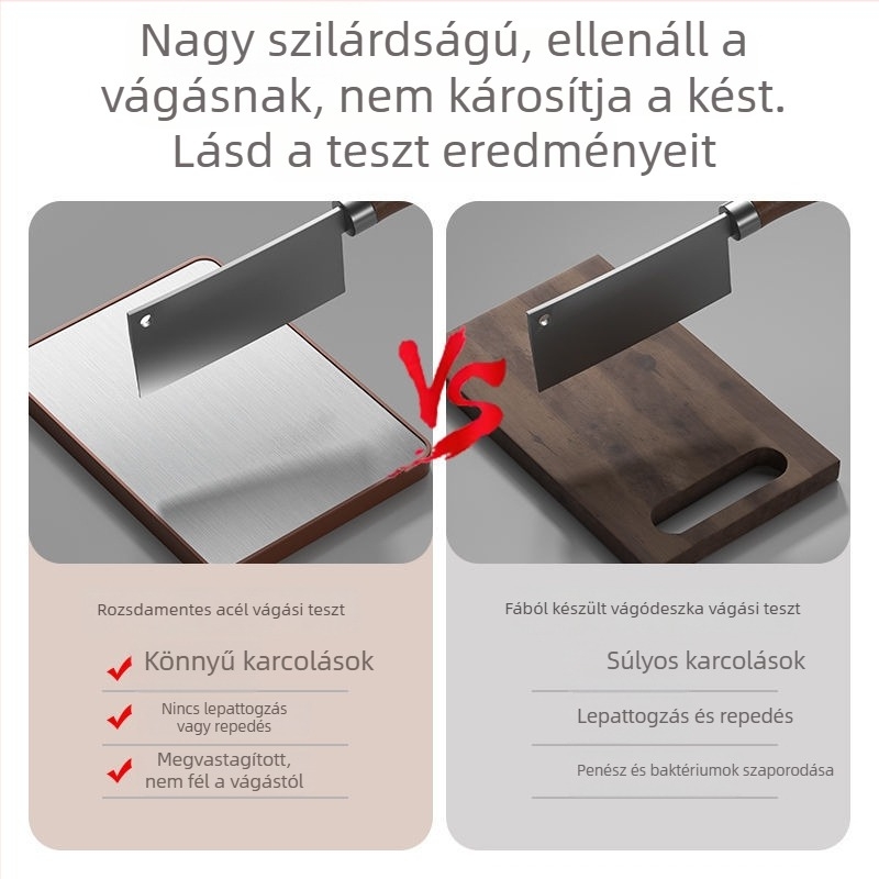 Élelmiszer-minőségű, vastag, kétoldalas műanyag vágódeszka, antibakteriális és gombamentes, konyhai gyümölcs- és zöldségdaraboláshoz