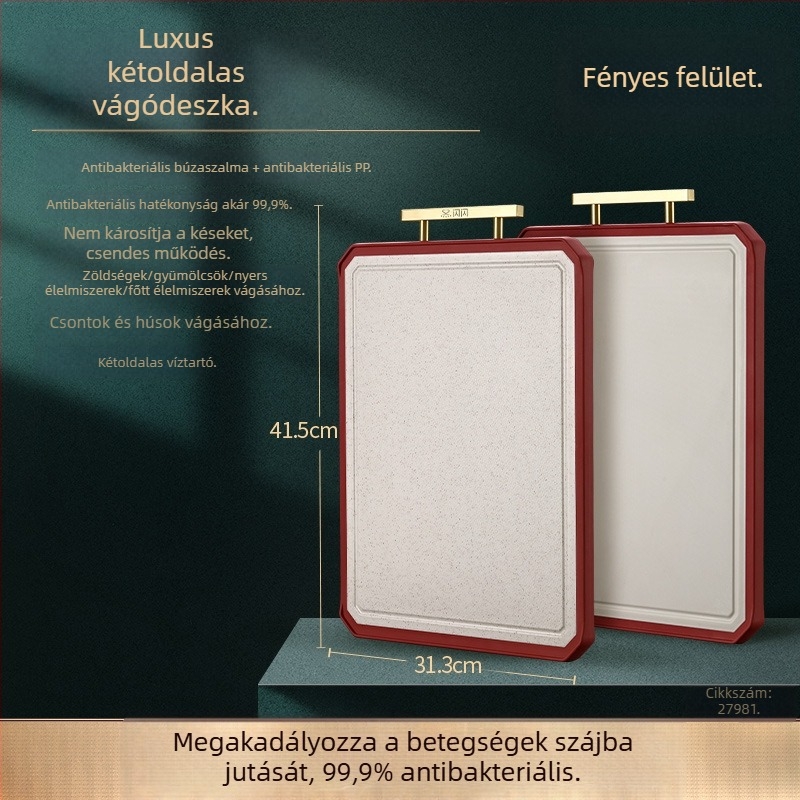 Kettős oldalú rozsdamentes acél vágódeszka, konyhai, multifunkcionális, nordic stílusú