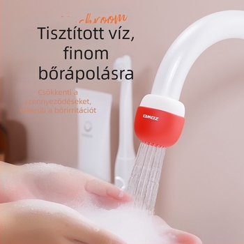 Gombás dizájnnal rendelkező csaptelep szűrő – víztisztító otthonra, kollégiumba, utazásokhoz és szállodákba; minimalist stílus, PP anyag, 2025-ben bemutatva.