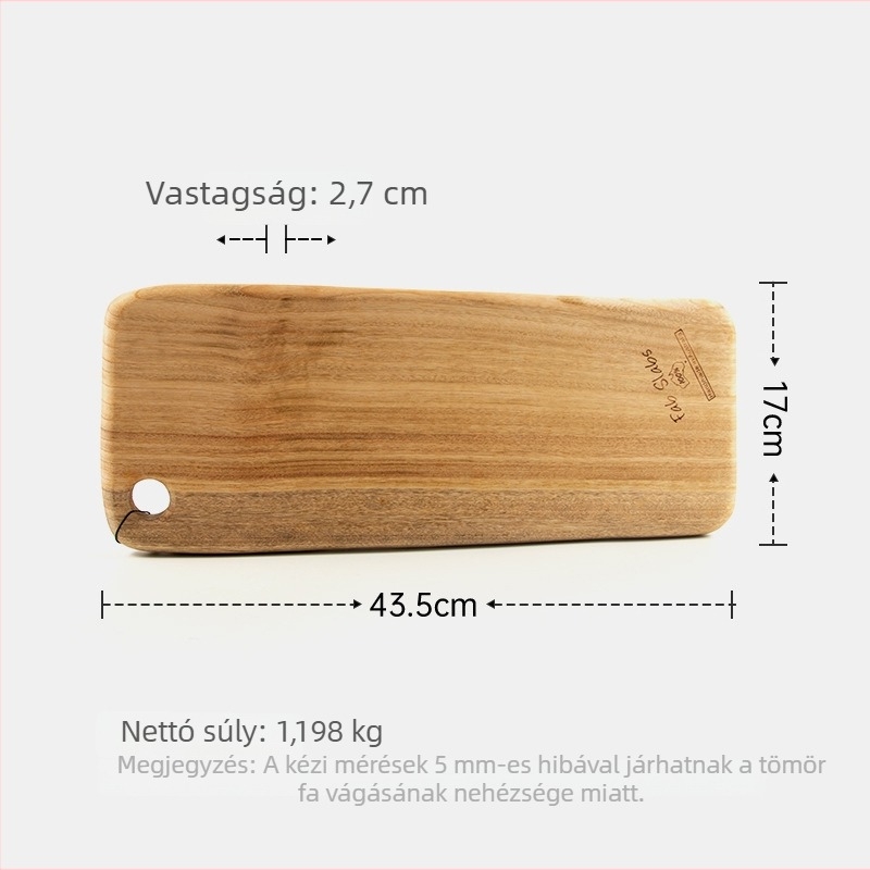 FABS kamforfa vágódeszka - tömörfa, kétoldalas, repedésálló, konyhai használatra