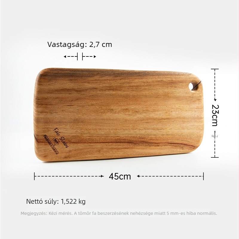 FABS kamforfa vágódeszka - tömörfa, kétoldalas, repedésálló, konyhai használatra