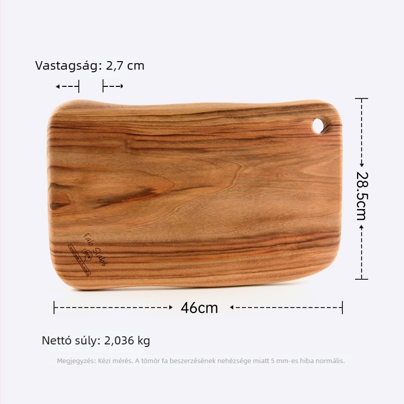FABS kamforfa vágódeszka - tömörfa, kétoldalas, repedésálló, konyhai használatra