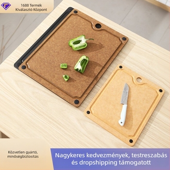 Szilárdfa vágódeszka, antibakteriális és anti-mildew, multifunkcionális konyhai tábla gyümölcsök, zöldségek és tészta nyújtásához
