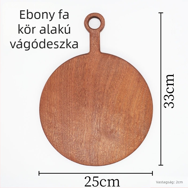Kétsárnyú Ebony vágódeszka – Modern, letisztult konyhai tálca gyümölcsöknek és kenyérnek (Eredet: Jiangsu, 2024 tavasz)