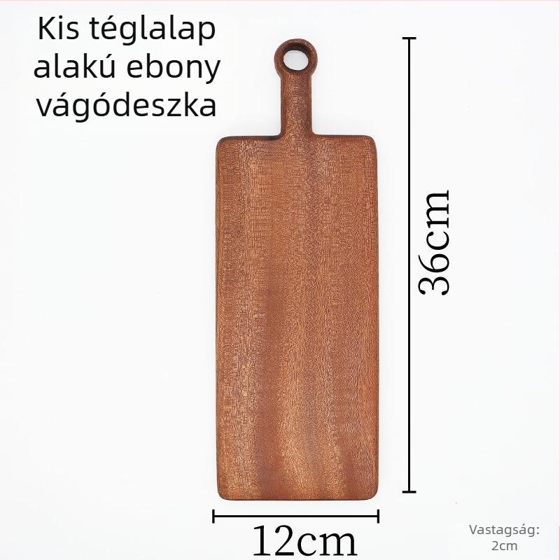 Kétsárnyú Ebony vágódeszka – Modern, letisztult konyhai tálca gyümölcsöknek és kenyérnek (Eredet: Jiangsu, 2024 tavasz)