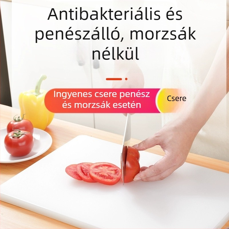 PE műanyag vágódeszka, antibakteriális és penészálló, megerősített, kétoldalas, Zhejiangből származó.