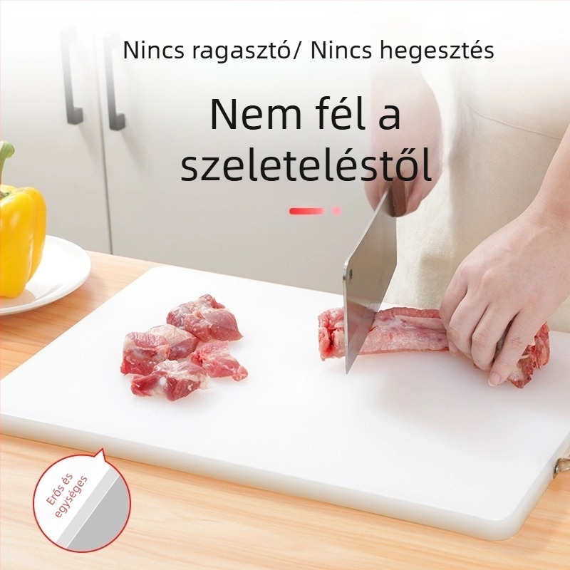 PE műanyag vágódeszka, antibakteriális és penészálló, megerősített, kétoldalas, Zhejiangből származó.