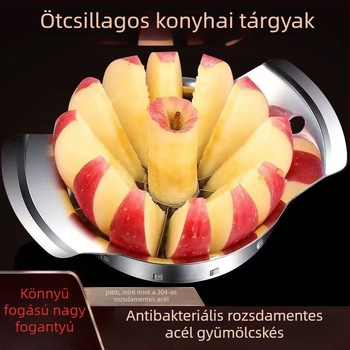 Caisheng almaszúró rozsdamentes acélból, alma szeletelő és magkiválogató, modern minimalist stílus, Yiwu eredet