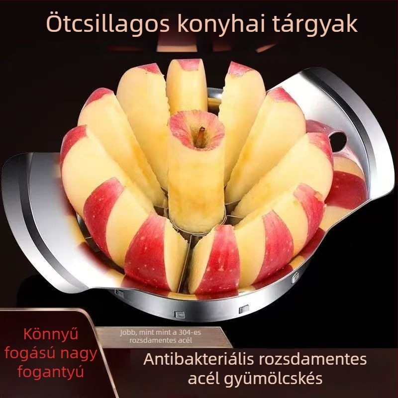 Caisheng almaszúró rozsdamentes acélból, alma szeletelő és magkiválogató, modern minimalist stílus, Yiwu eredet