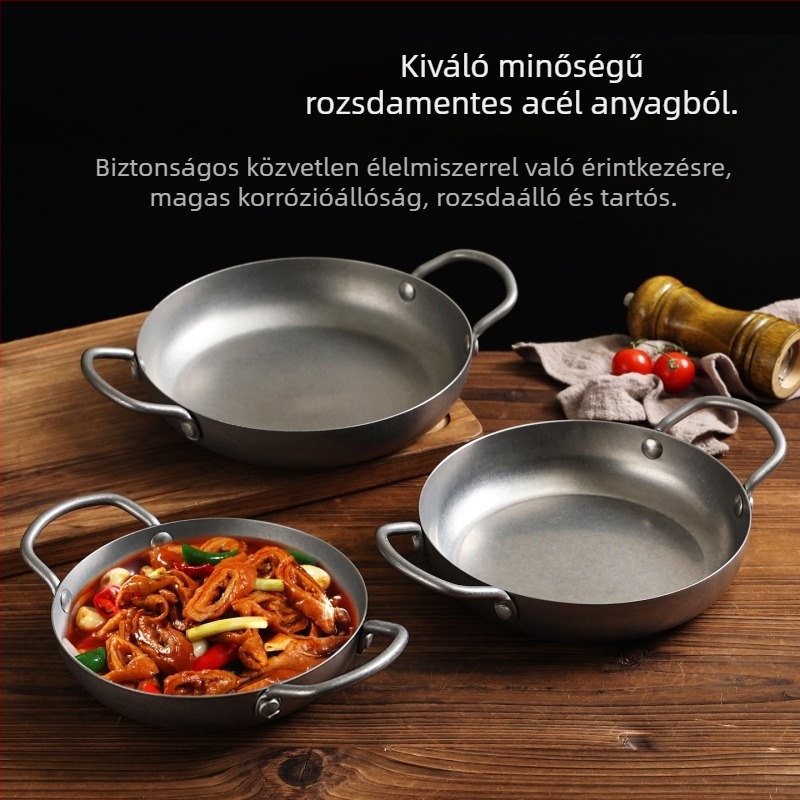 Chef meis serpenyő, 304 rozsdamentes acél, háromrétegű alj, tapadásmentes bevonat, indukciós tűzhelyekkel kompatibilis, mélység 4,5 cm