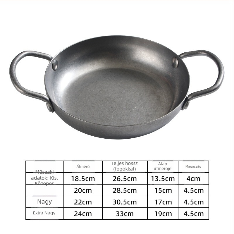 Chef meis serpenyő, 304 rozsdamentes acél, háromrétegű alj, tapadásmentes bevonat, indukciós tűzhelyekkel kompatibilis, mélység 4,5 cm