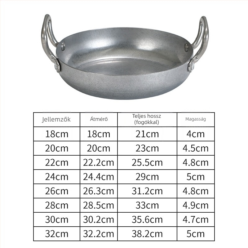 Chef meis serpenyő, 304 rozsdamentes acél, háromrétegű alj, tapadásmentes bevonat, indukciós tűzhelyekkel kompatibilis, mélység 4,5 cm
